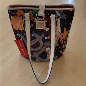 Dooney & Bourke North/South Bucket Denim/White